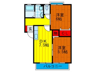 ソレイユ1号館の物件間取画像